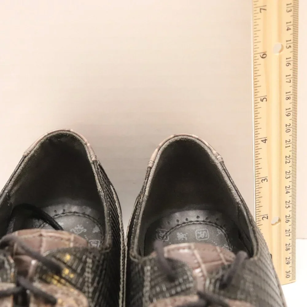 Stacy Adams Men's Dress Oxford Shoes Gator Print on Leather Size 9M